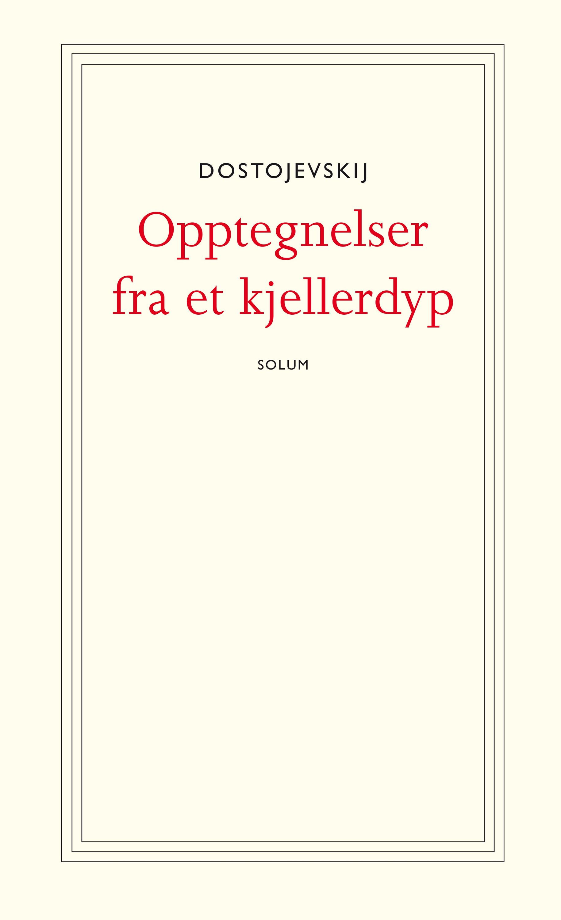 Opptegnelser fra et kjellerdyp : roman