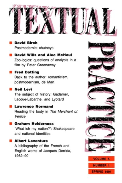 Textual Practice : Volume 5, Issue 1