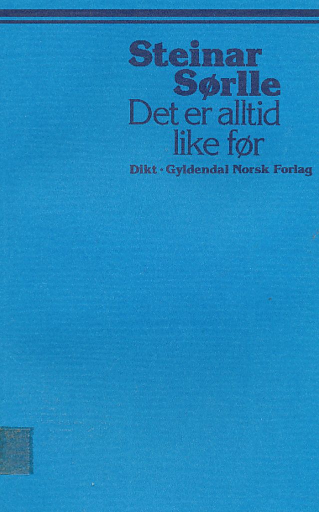 Det er alltid like før : åpne dikt
